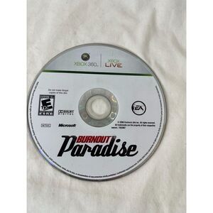 Burnout Paradise (Xbox 360, 2008) Disc Only Tested & Works Very Clean Disc
